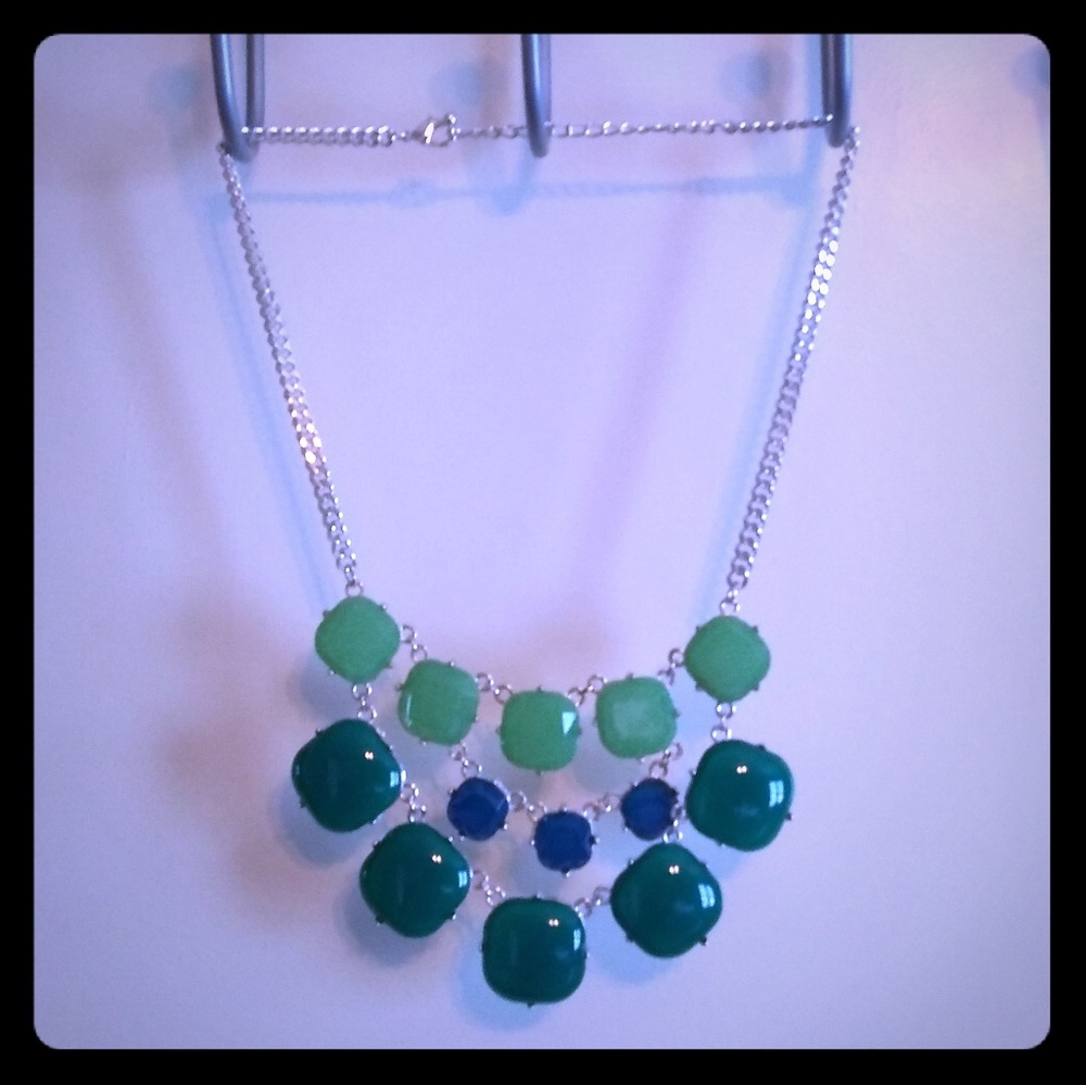~2 for $25~ Green Teal Statement Necklace